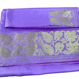 Indian Women's NEW Brocade Artificial/ART Silk Sari SAREES Mauve w/Blouse Piece